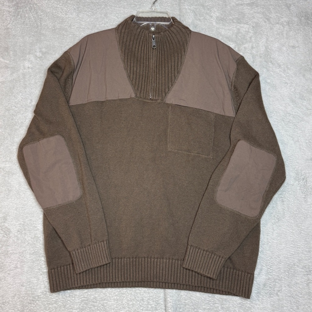 Duluth Trading Company Mens Sweater Brown Size 2XL Cotton Wool Blend Pullover